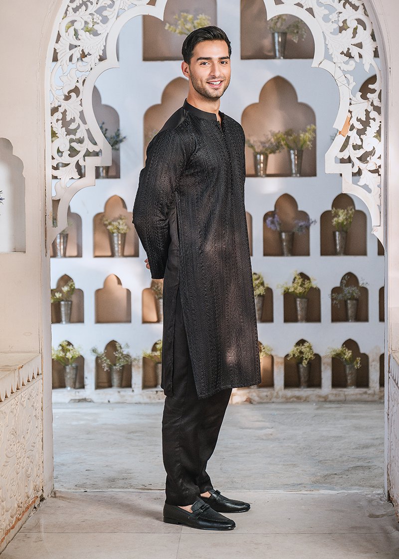 "BLACK" KURTA PAJAMA