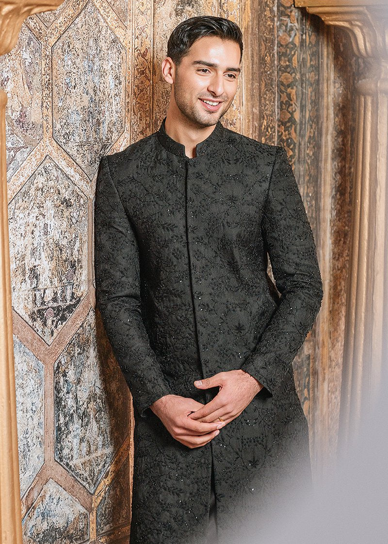 "BLACK" SHERWANI