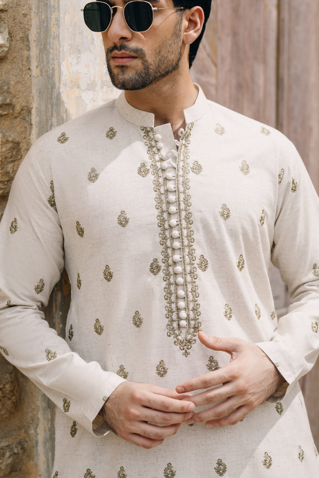 Karandi Damask Pattern Kurta Pajama