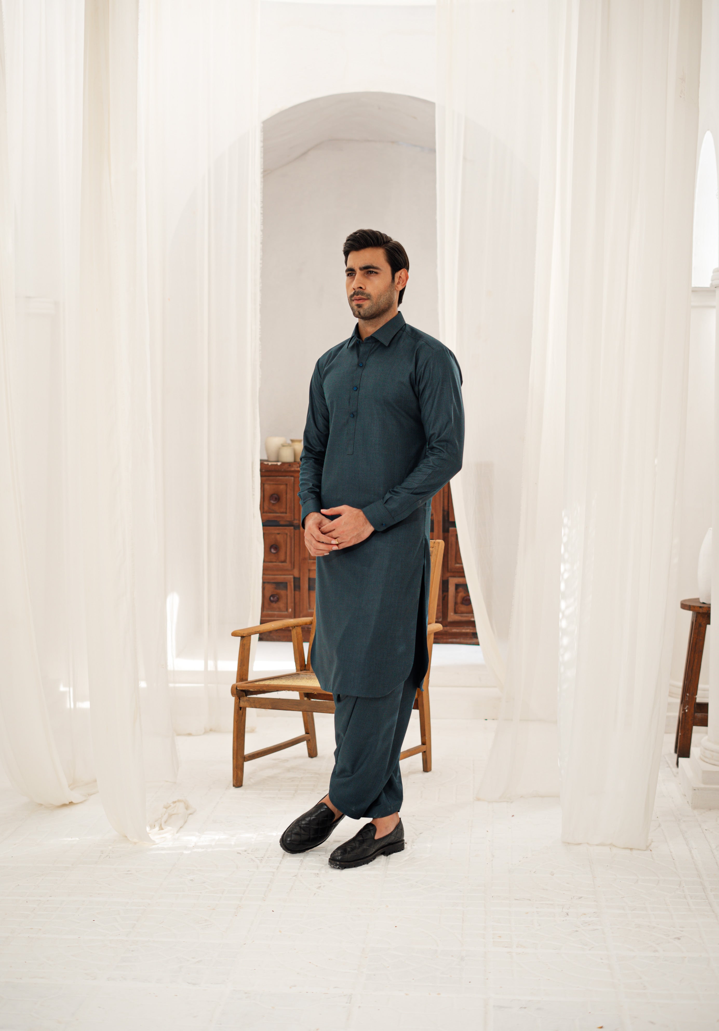 Sea Green Kameez Shalwar