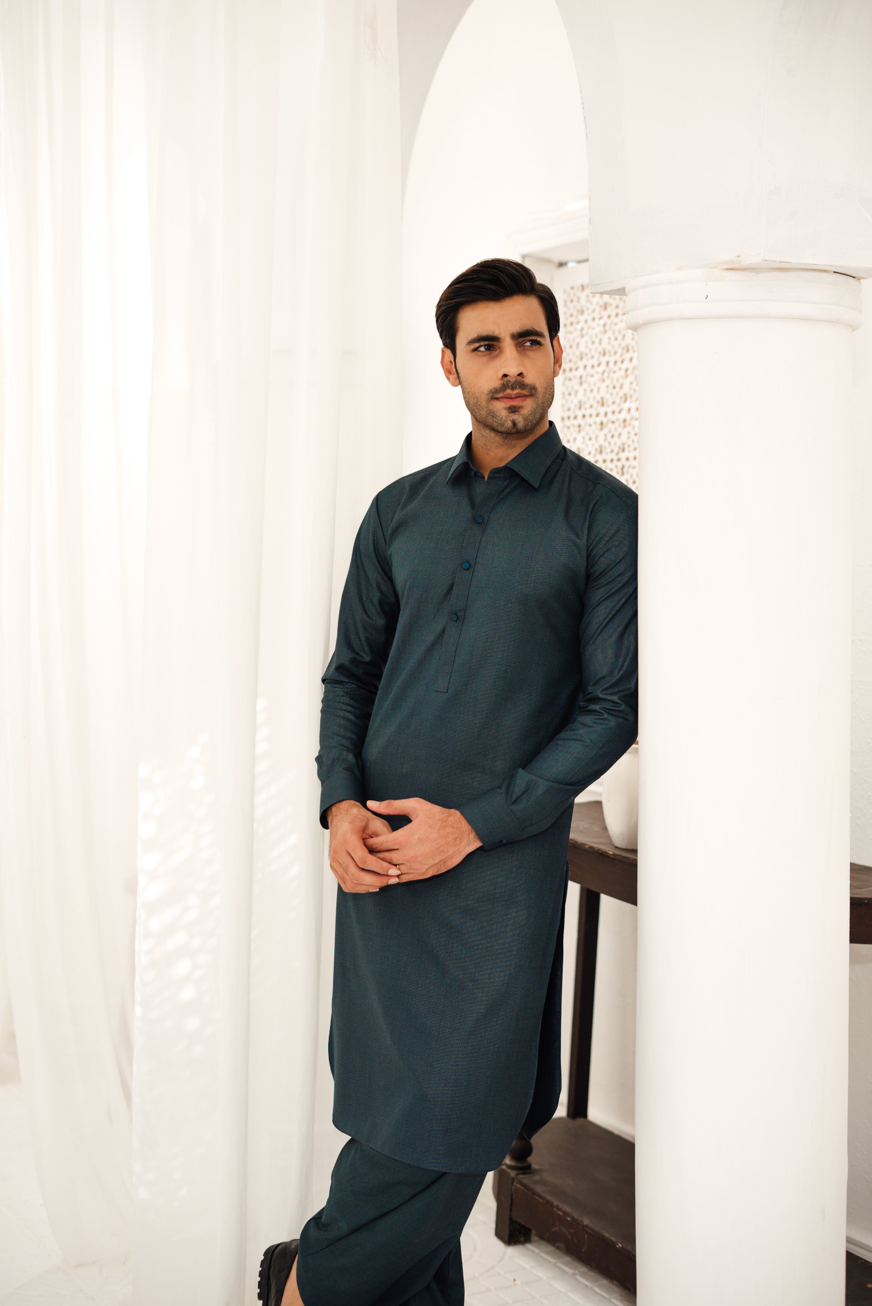 Sea Green Kameez Shalwar