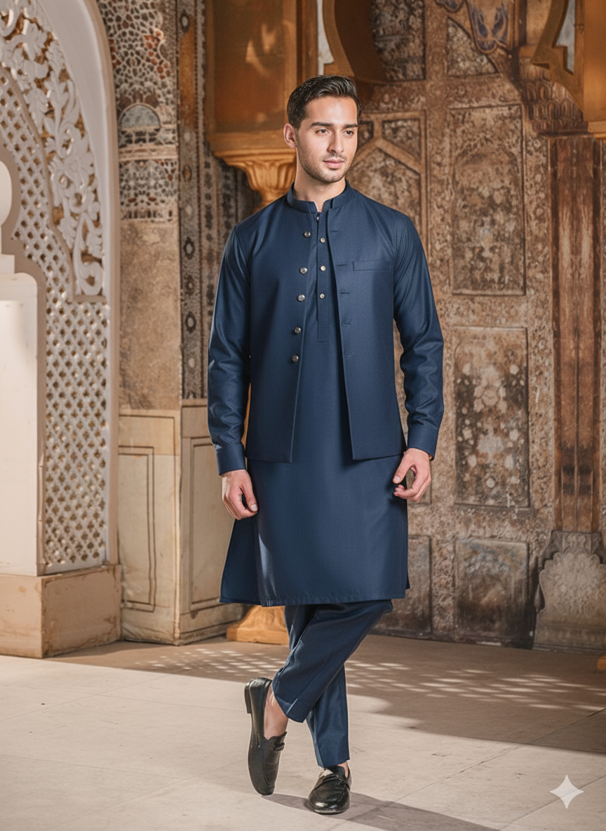 "NAVY BLUE" KURTA PAJAMA