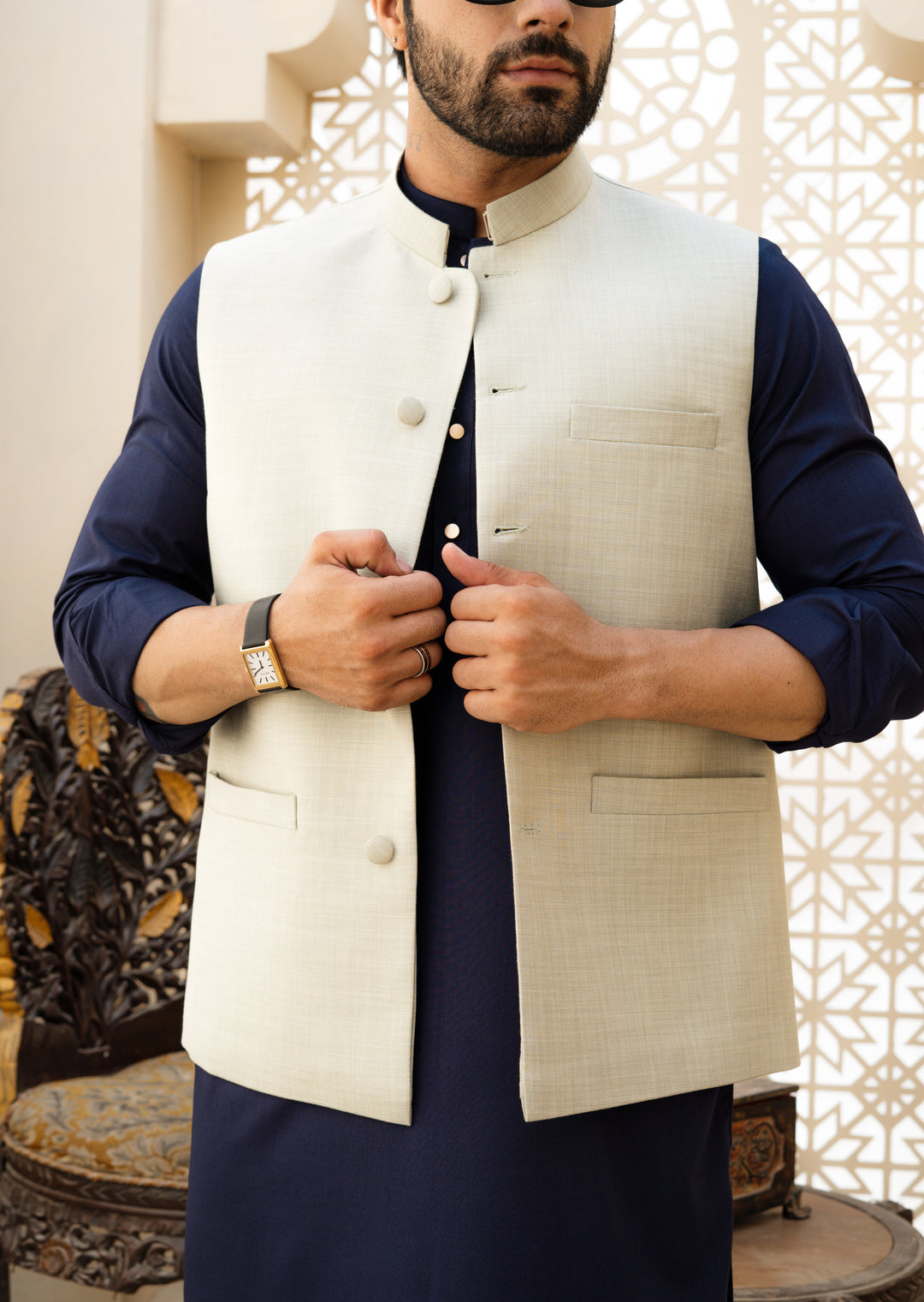 Pistachio Green Waistcoat
