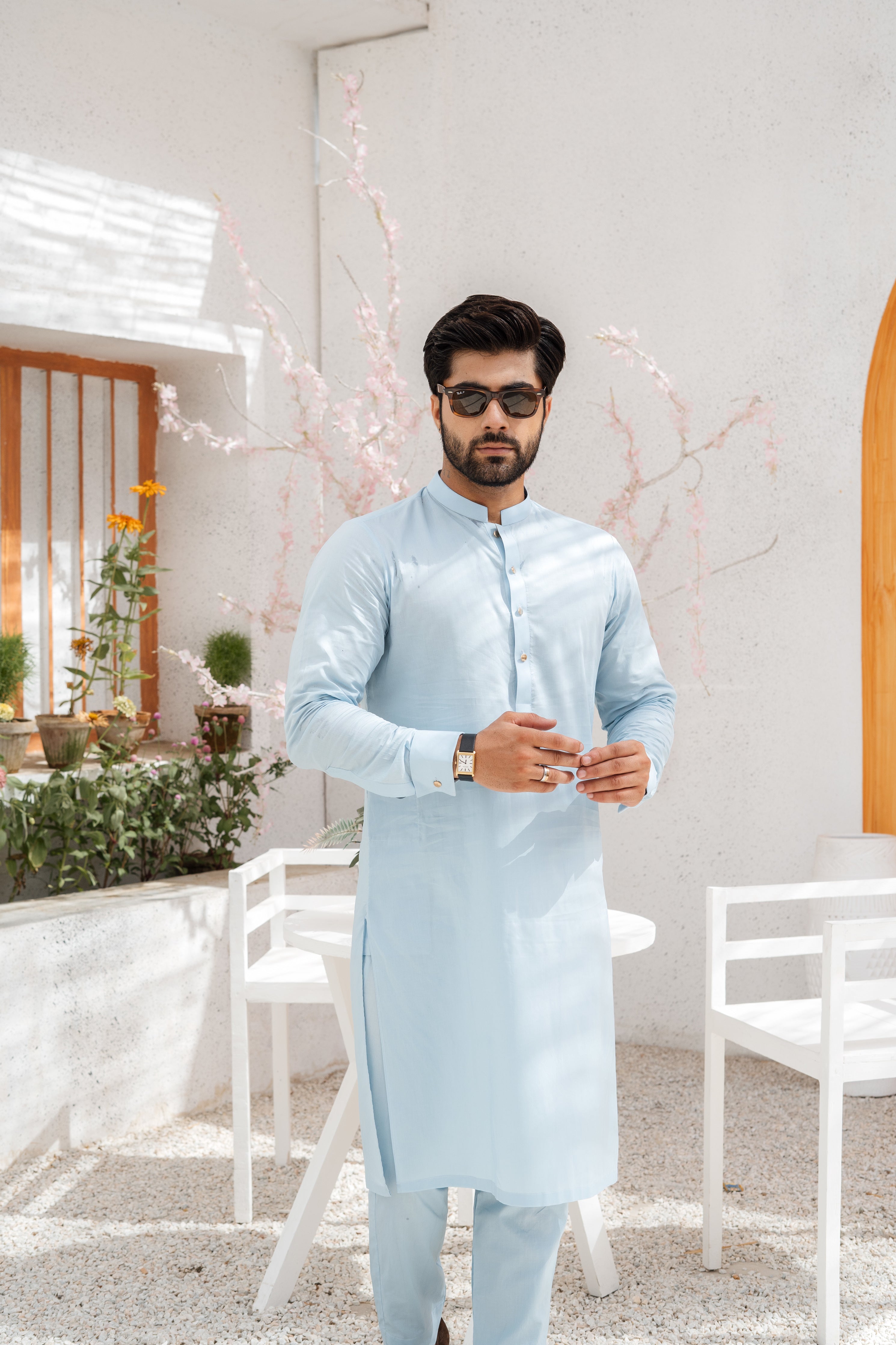 Sky Blue Kameez Pajama