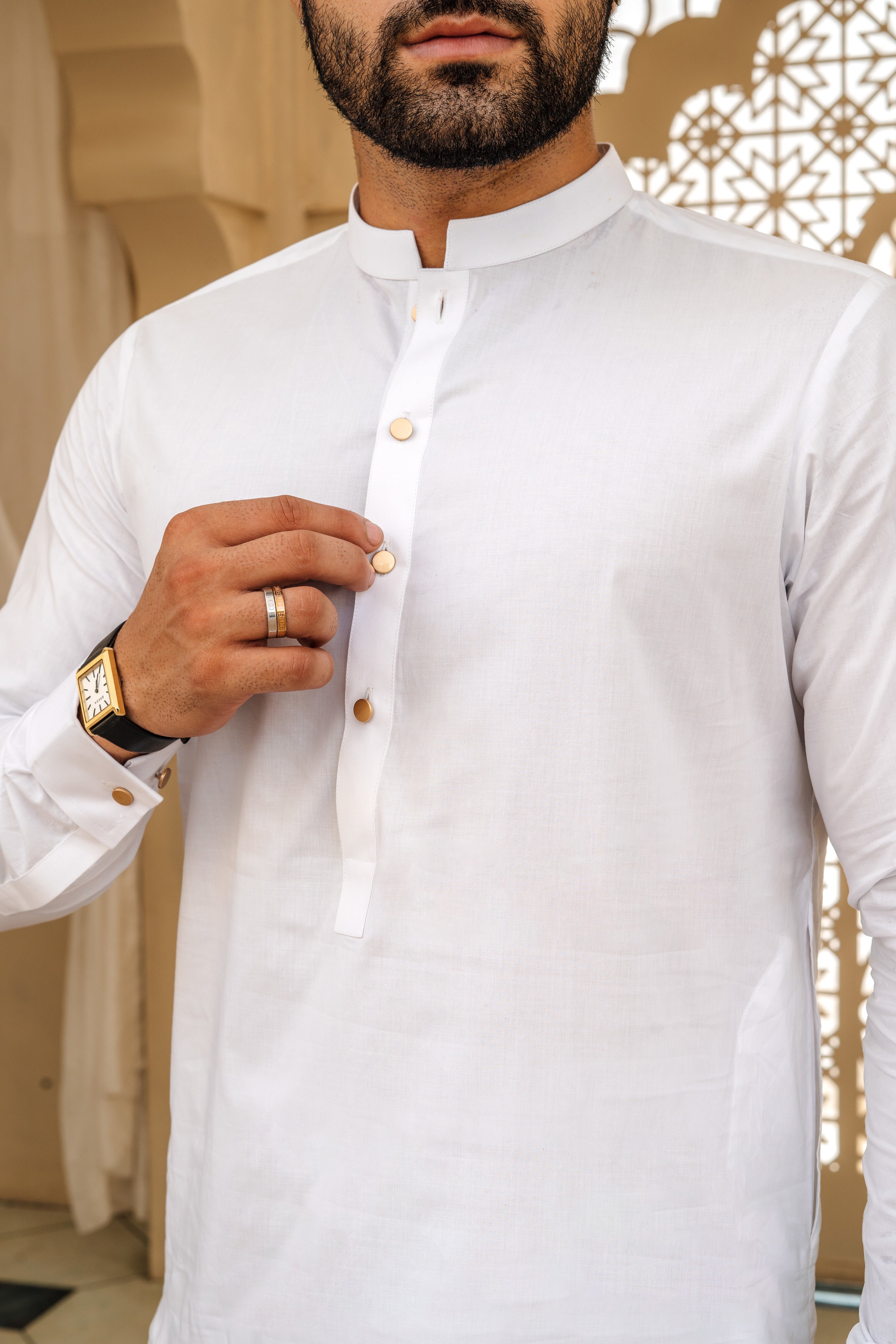 Pearl White Suit Kameez Pajama