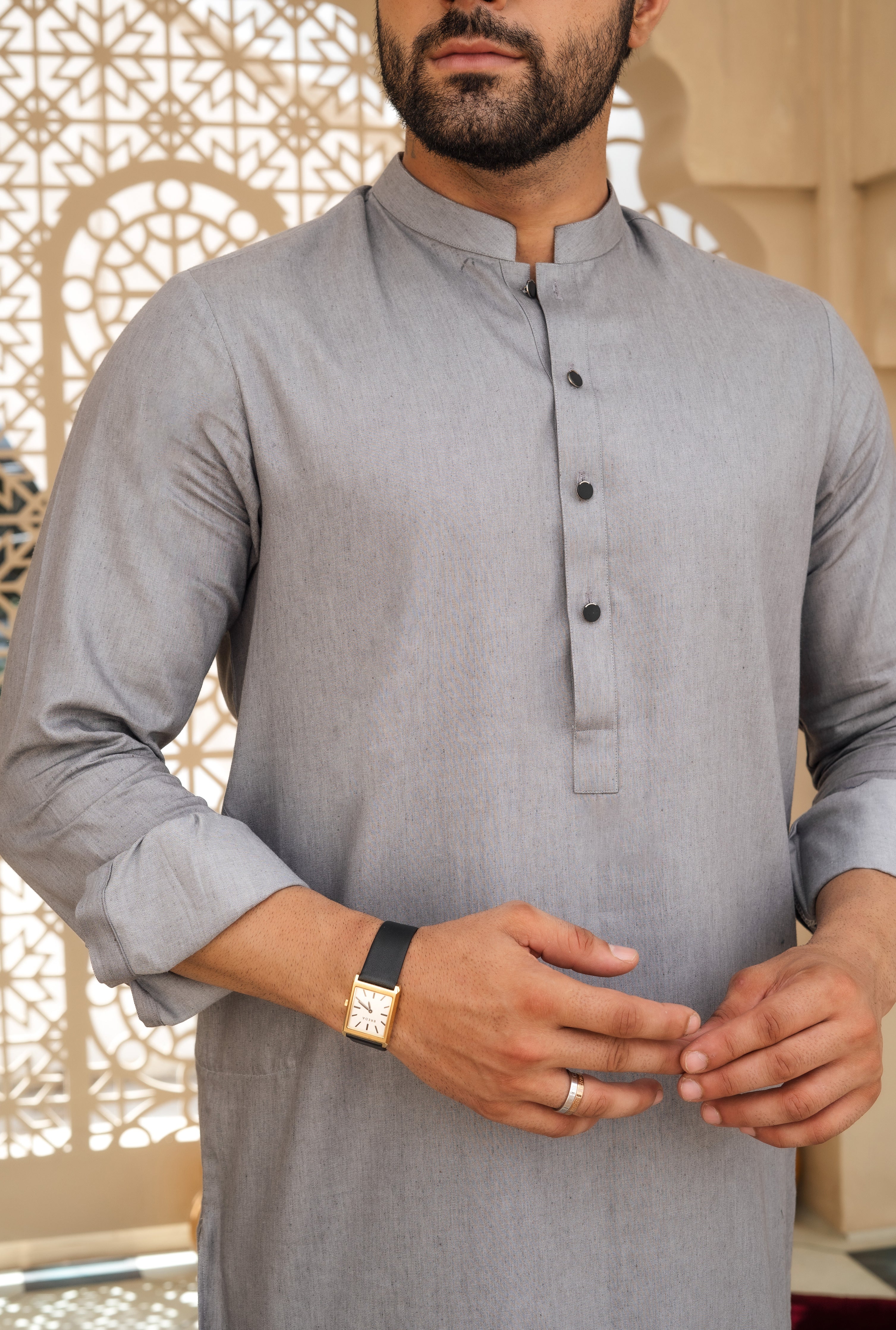 Stone Grey Kameez Pajama