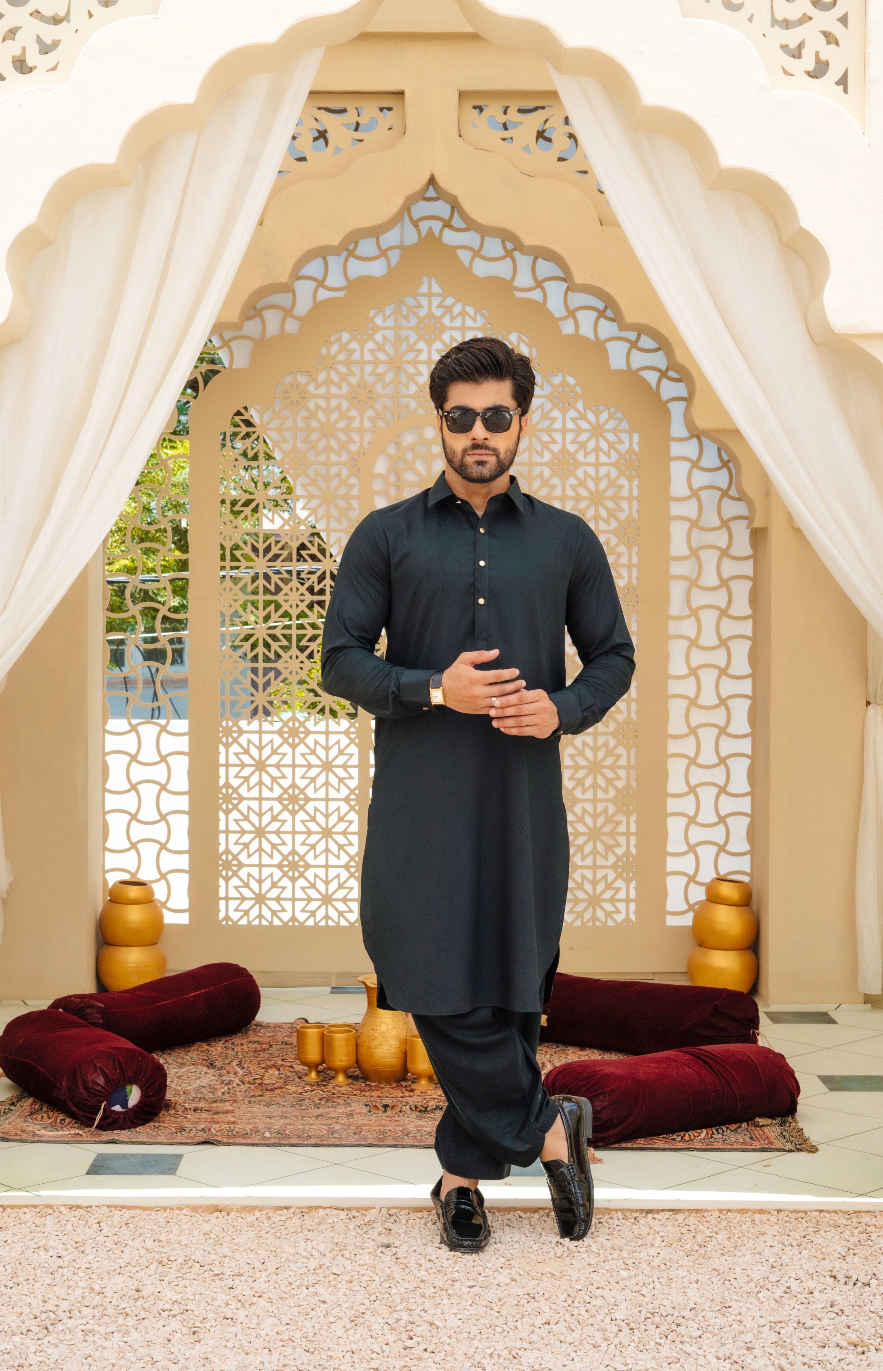 Emerald Green Kameez Shalwar