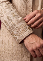 Champagne Gold Open Sherwani