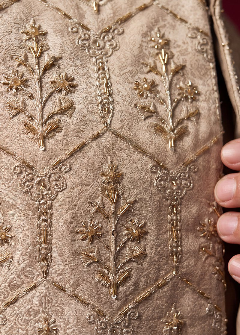 Champagne Gold Open Sherwani