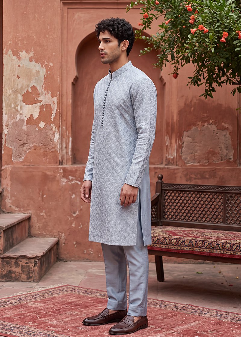 The Serene Sky Blue Kurta Pajama