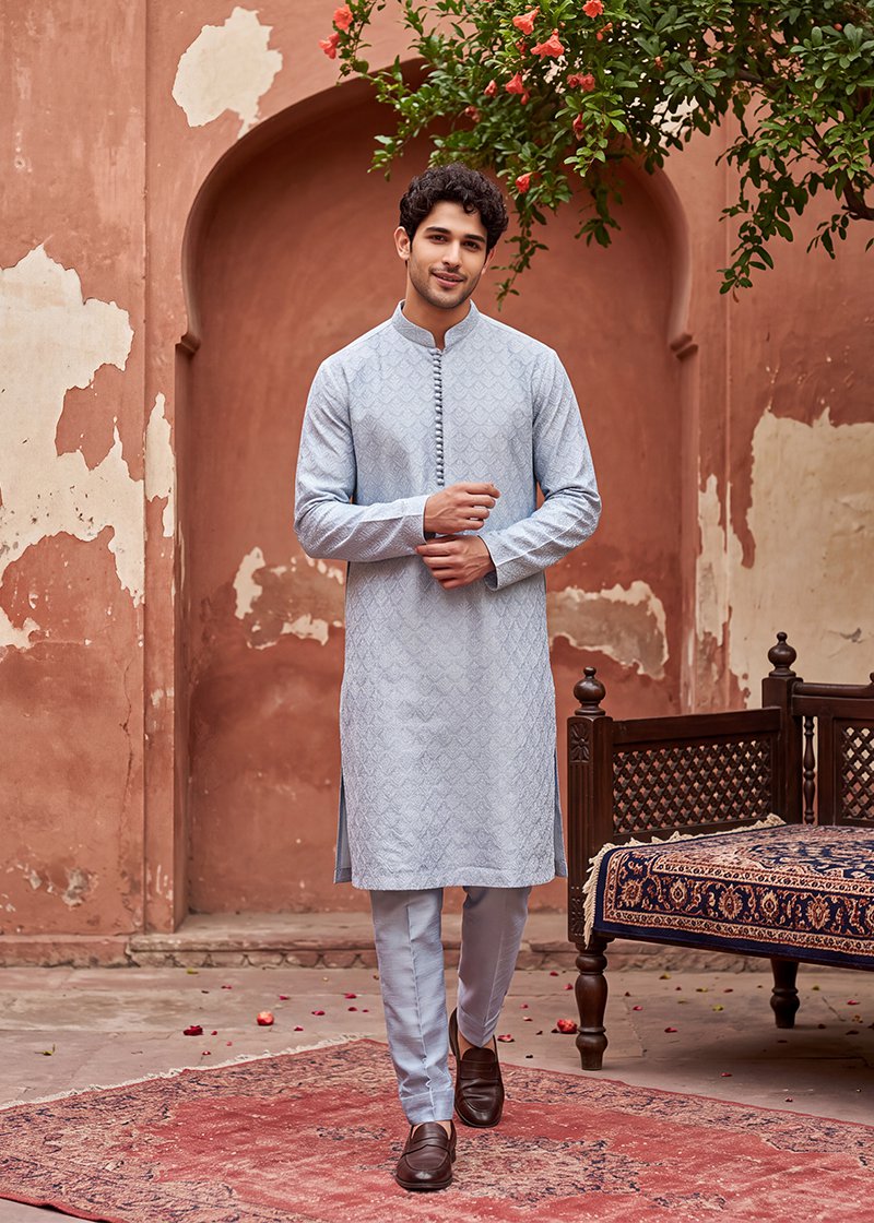 The Serene Sky Blue Kurta Pajama