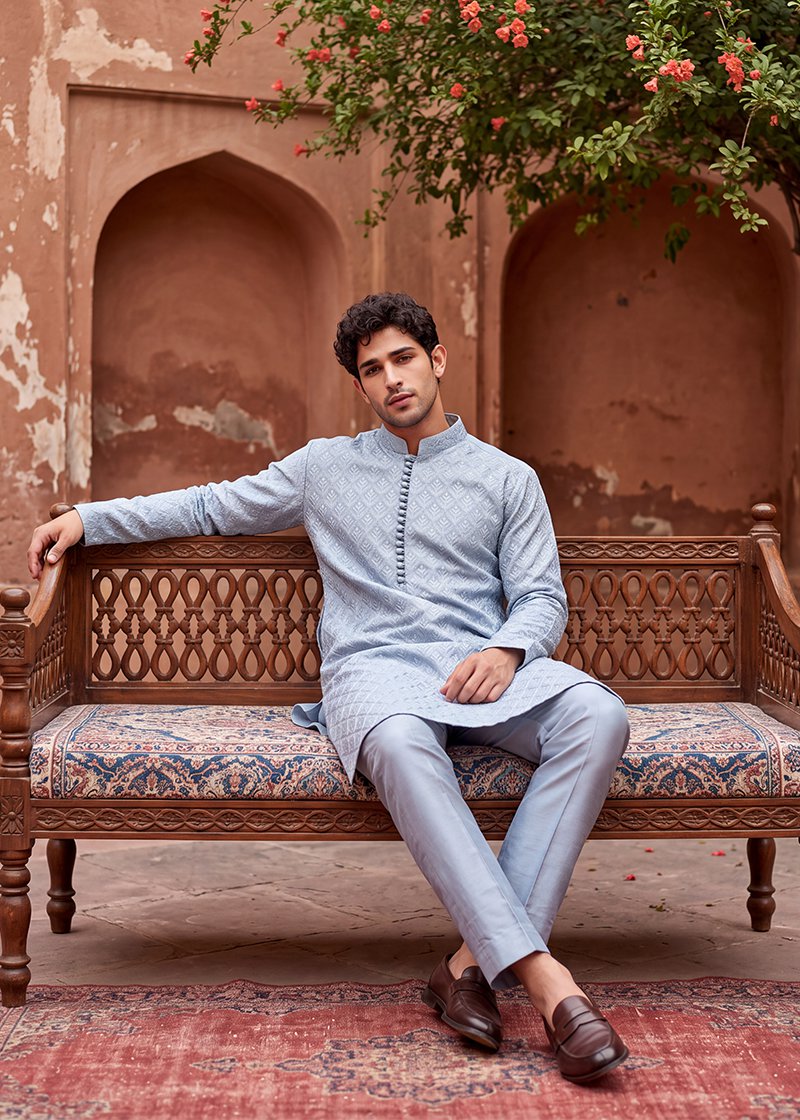 The Serene Sky Blue Kurta Pajama