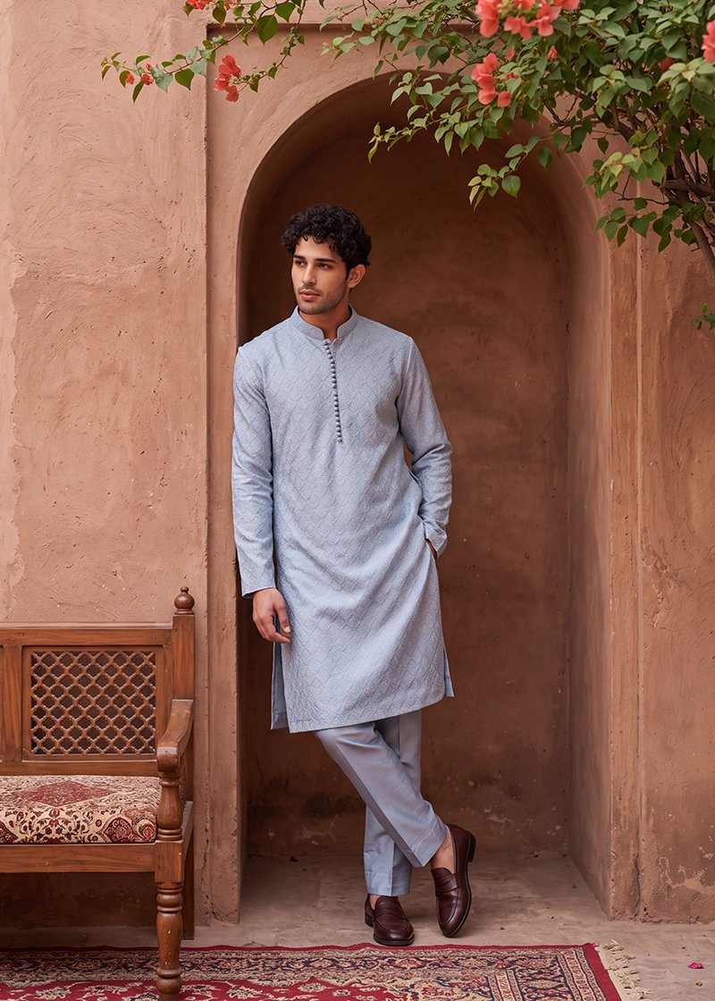 The Serene Sky Blue Kurta Pajama