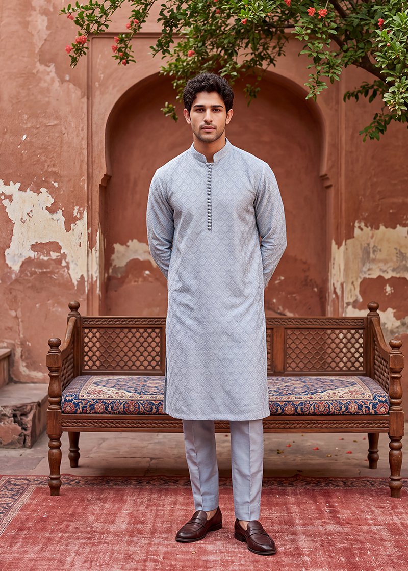 The Serene Sky Blue Kurta Pajama