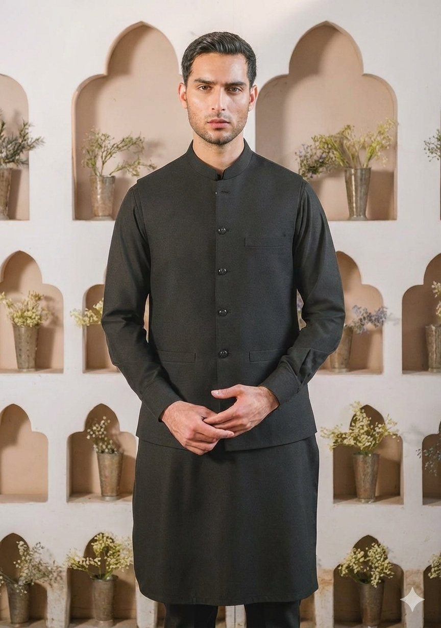 "BLACK" KURTA PAJAMA